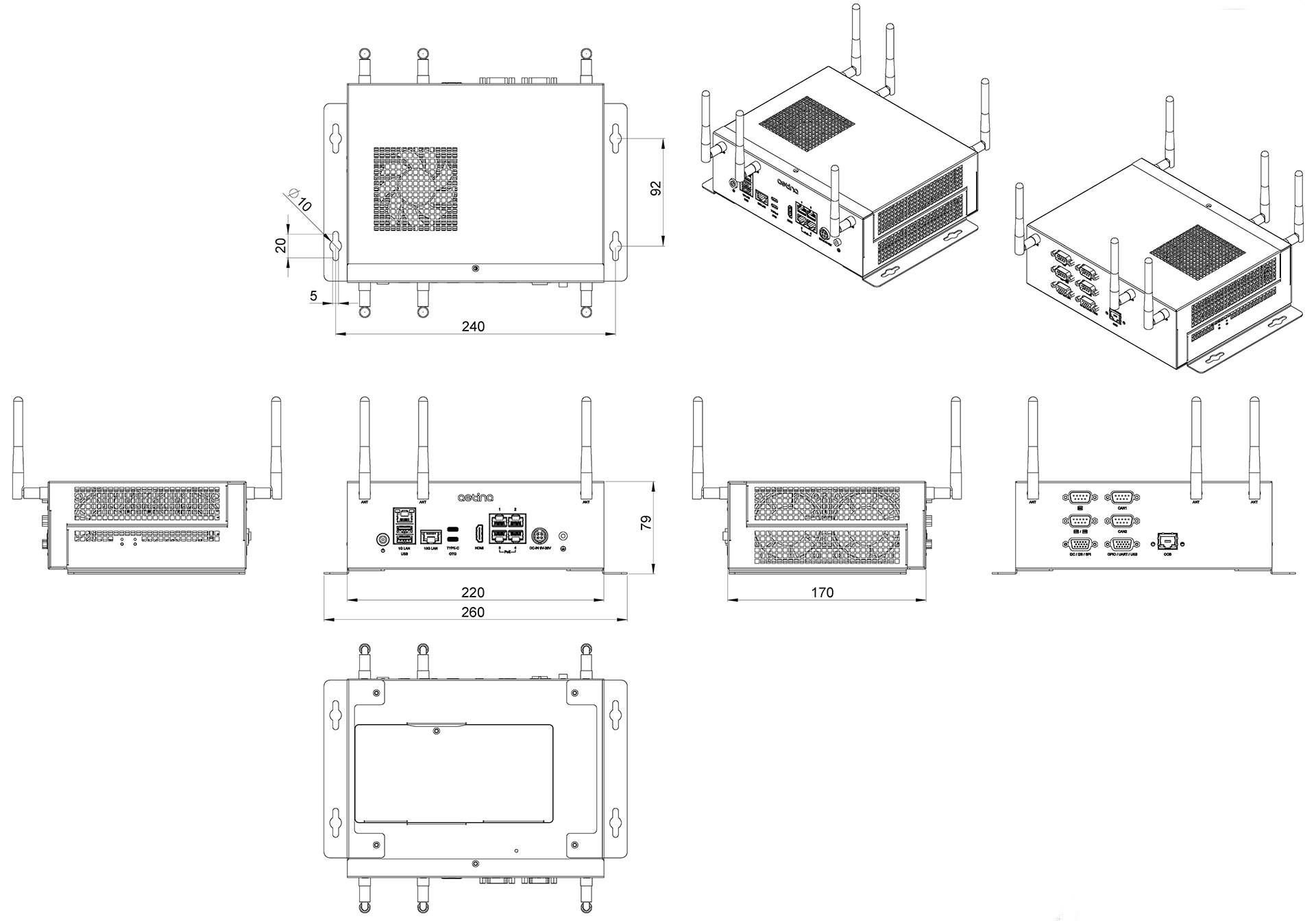 AIE-KX21 dimension